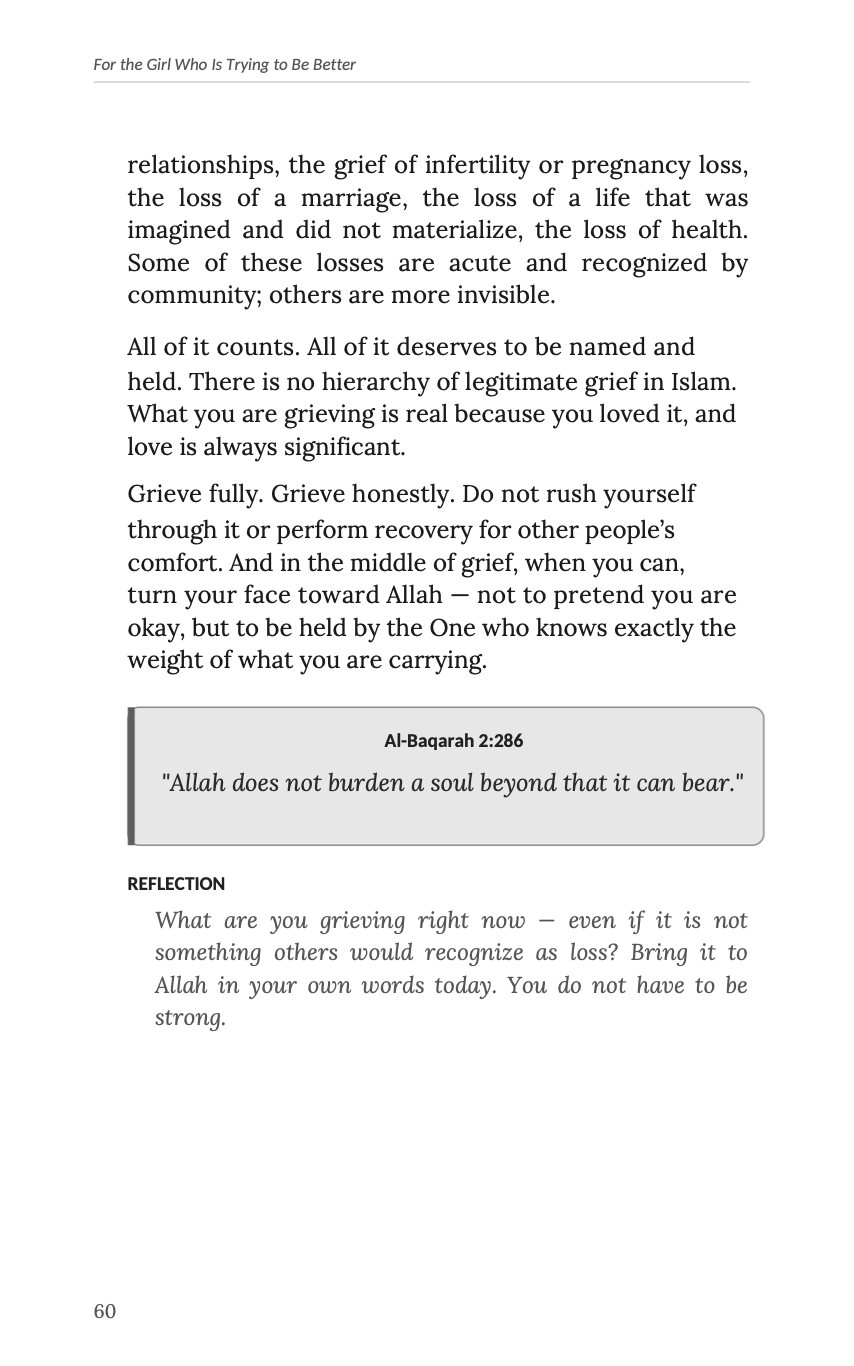 For the Girl Who Is  Trying to Be Better